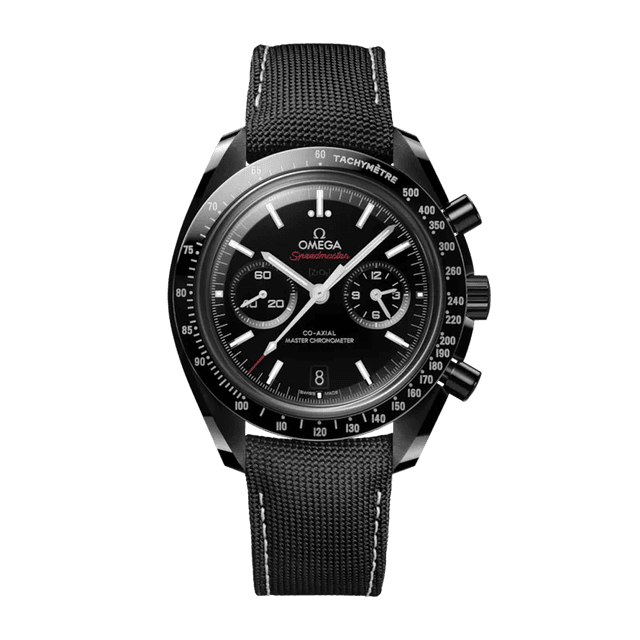 Speedmaster Dark Side of the Moon Chrono 44.25mm, Black Ceramic, Black dial, Black Nylon Fabric Strap