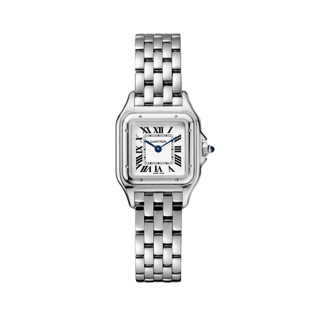 Panthère de Cartier Small Model 23mm x 30mm Quartz, Steel, Silver dial, Bracelet